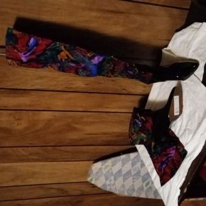 Amanda Gregory's over the knee boots